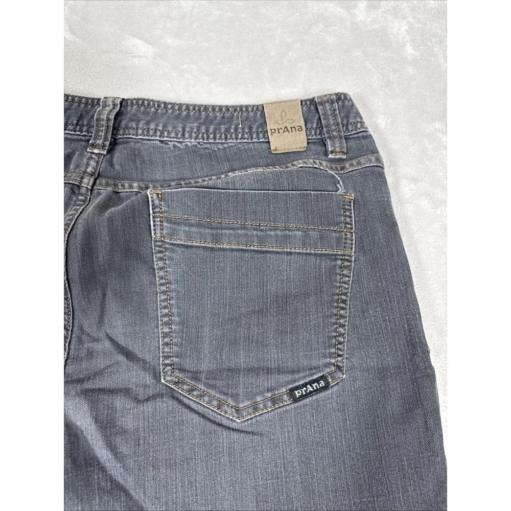 PrAna Men's Jeans Slim Fit Gray Charcoal‎ Breathe Straight Stretch Denim 38x32 - Picture 3 of 10